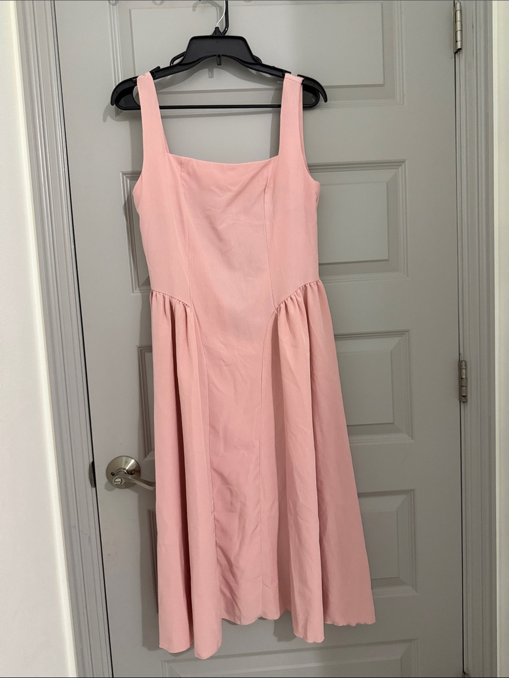 Pastel Pink Sleeveless Midi Dress